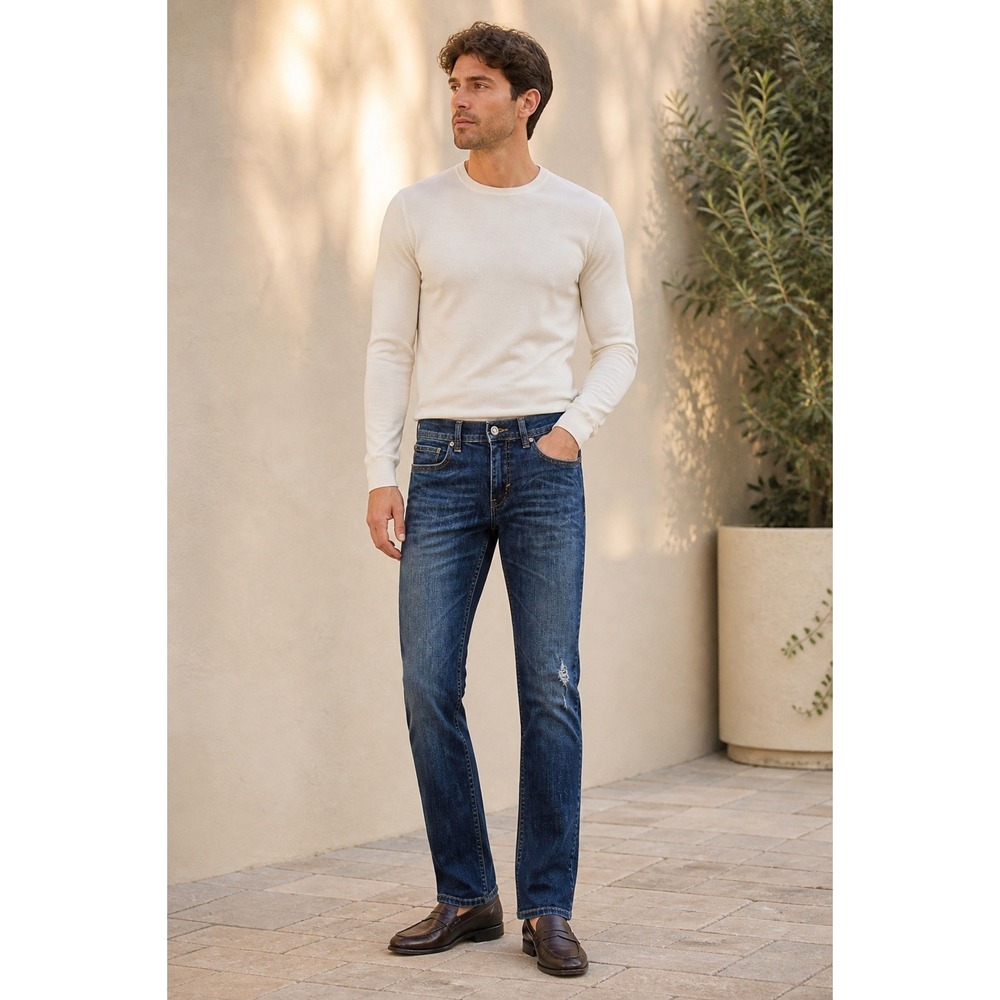 Bonobos Slim Straight Jeans Men's 32x31 Dark Wash Stretch Denim